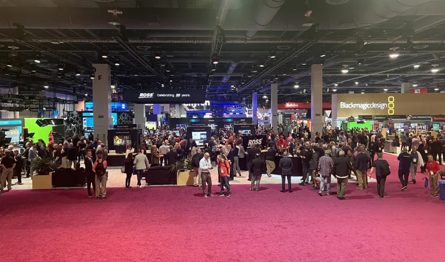Broadcast-production exhibits in the South Hall at NAB Show 2024 in Las Vegas